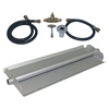 24 inch Powder Coated Linear Burner Pan Kit NG for Fire Pit / Portable Tank Connection
