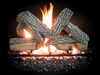 Dreffco 30" Complete Blazing Oak Premium Realistic Vented Gas Log Kit For NG - Includes On/Off Hand-Held Remote!