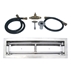 24 inch Stainless Steel Drop-In Rectangular Burner Kit NG for Fire Pit / Portable Tank Connection