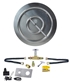 Dreffco Fire Pit 30" Stainless Steel Flat Pan with 24" Stainless Steel Burner Ring Kit, Complete with New Deluxe Connection NG Kit and Spark Ignition!