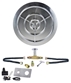 Dreffco Fire Pit 36" Stainless Steel Flat Pan with 30" Stainless Steel Burner Ring Kit, Complete with New Deluxe Connection NG Kit and Spark Ignition!