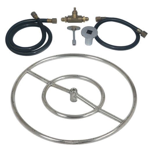 18 inch Stainless Steel Ring Kit NG for Fire Pit / Portable Tank Connection 