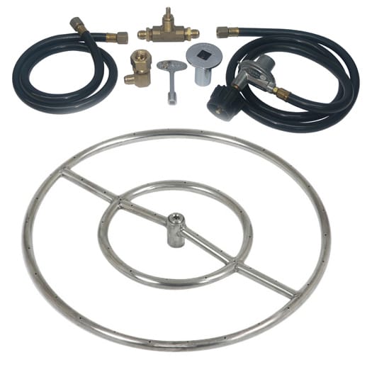 24 inch Stainless Steel Ring Kit LP for Fire Pit / Portable Tank Connection 