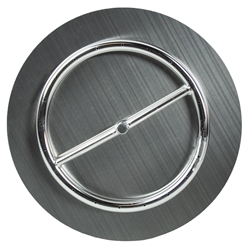 Dreffco (The Original) 18" Stainless Steel Fire Pit Burner Pan with 12" Stainless Steel Ring NG 