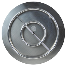 Dreffco (The Original) 22" Stainless Steel Fire Pit Burner Pan with 18" Stainless Steel Ring NG 