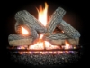 Dreffco 30" Premium Gas Logs - Match Light Kit included - For Natural Gas Vented Fireplaces - Blazing Oak Design (Logs + Match Light Kit)