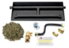 Dreffco 18" Vented LP Gas Fireplace Heavy-Duty Dual Row Gas Burner with Complete Connection Kit - Specifically for 18" Fire Logs, Easy to Install, Bonus Bag of Glowing Embers Included