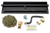 Dreffco 24" Vented LP Gas Fireplace Heavy-Duty Dual Row Gas Burner with Complete Connection Kit - Specifically for 24" Fire Logs, Easy to Install, Bonus Bag of Glowing Embers Included