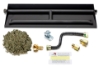 Dreffco 24" Vented NG Gas Fireplace Heavy-Duty Dual Row Gas Burner with Complete Connection Kit - Specifically for 24" Fire Logs, Easy to Install, Bonus Bag of Glowing Embers Included