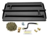 Dreffco 23" Powder Coated Steel Pan for Fire Pit or Fireplace LP - Triple Row Gas Burner Pan & Connection Kit-Specifically for 23" Fire Logs, Easy to Install + Bonus Bag of Glowing Embers