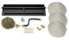 Dreffco 24" Vented NG Gas Log Fireplace Heavy-Duty Dual Row Gas Burner with Deluxe Connection Kit, Silica Sand and Glowing Embers- 2X The Flames! It's Also Easy to Install!