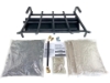 Dreffco 24" Vented NG Gas Log Fireplace Heavy-Duty Pro Fireplace Kit. Dual Row Gas Burner, Pro Connection Kit, Silica Sand, Glowing Embers, and Log Grate- Everything but the logs