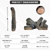 Dreffco 30" Premium Gas Logs - For Vented Fireplaces, Natural Gas or Liquid Propane - Blazing Oak Design (Logs Only)