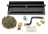 Dreffco 18" Vented LP Gas Fireplace Heavy-Duty Dual Row Gas Burner with Complete Connection Kit - Specifically for 18" Fire Logs, Easy to Install, Bonus Bag of Glowing Embers Included