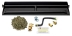 Dreffco 30" Vented LP Gas Fireplace Heavy-Duty Dual Row Gas Burner with Complete Connection Kit - Specifically for 30" Fire Logs, Easy to Install, Bonus Bag of Glowing Embers Included
