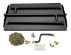 Dreffco 17" Powder Coated Steel Pan for Fire Pit or Fireplace LP - Triple Row Gas Burner Pan & Connection Kit-Specifically for 17" Fire Logs, Easy to Install + Bonus Bag of Glowing Embers