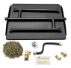 Dreffco 23" Powder Coated Steel Pan for Fire Pit or Fireplace NG - Triple Row Gas Burner Pan & Connection Kit- Specifically for 23" Fire Logs, Easy to Install + Bonus Bag of Glowing Embers