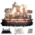 Dreffco Premium Gas Logs - for Vented Fireplaces, Natural Gas or Liquid Propane - Great Oak Design (Match Light Log Kit (NG), 24")