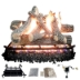 Dreffco Premium Gas Logs - for Vented Fireplaces, Natural Gas or Liquid Propane - Great Oak Design (Safety Pilot Log Kit (LP), 24")