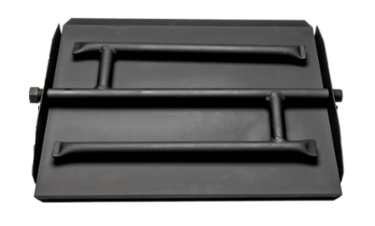 Dreffco 17 Inch Powder Coated Steel Fire Pit or Fireplace Triple Flame Row Gas Burner Pan LP. Now Includes a Bonus Bag of Glowing Embers! 
