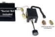 Dreffco Gas Safety Pilot Kit - Vented Gas Log Fireplace Safety Pilot Kit for Natural Gas - 90000 BTU Output, Includes Non-Whistle Flex Line (Burner Not Included) - DR-A-SPV-NG