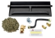 Dreffco 18" Vented LP Gas Fireplace Heavy-Duty Dual Row Gas Burner with Complete Connection Kit - Specifically for 18" Fire Logs, Easy to Install, Bonus Bag of Glowing Embers Included - DR-FPLBK1-18-LPP