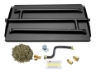 Dreffco 17" Powder Coated Steel Pan for Fire Pit or Fireplace LP - Triple Row Gas Burner Pan & Connection Kit-Specifically for 17" Fire Logs, Easy to Install + Bonus Bag of Glowing Embers - DR-BK-PCTP-FP18LP