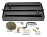 Dreffco 23" Powder Coated Steel Pan for Fire Pit or Fireplace LP - Triple Row Gas Burner Pan & Connection Kit-Specifically for 23" Fire Logs, Easy to Install + Bonus Bag of Glowing Embers - DR-BK-PCTP-FP24LP