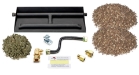 Dreffco 18" Vented LP Gas Log Fireplace Heavy-Duty Dual Row Gas Burner with Deluxe Connection Kit, Vermiculite and Glowing Embers- 2X The Flames! It's Also Easy to Install! - DR-FPLBK1-18-LP