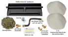 Dreffco 18" Vented NG Gas Log Fireplace Heavy-Duty Dual Row Gas Burner with Deluxe Connection Kit, Silica Sand and Glowing Embers- 2X The Flames! It's Also Easy to Install! - DR-FPLBK1-18-NG
