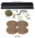 Dreffco 30" Vented LP Gas Log Fireplace Heavy-Duty Dual Row Gas Burner with Deluxe Connection Kit, Vermiculite and Glowing Embers- 2X The Flames! It's Also Easy to Install! - DR-FPLBK1-30-LP
