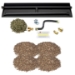 Dreffco 30" Vented LP Gas Log Fireplace Heavy-Duty Dual Row Gas Burner with Deluxe Connection Kit, Vermiculite and Glowing Embers- 2X The Flames! It's Also Easy to Install! - DR-FPLBK1-30-LP