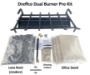 Dreffco 30" Vented NG Gas Log Fireplace Heavy-Duty Pro Fireplace Kit. Dual Row Gas Burner, Pro Connection Kit, Silica Sand, Glowing Embers, and Log Grate- Everything but the logs - DR-FPLBK4-30-NG