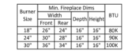 Dreffco 18" Vented LP Gas Log Fireplace Heavy-Duty Pro Fireplace Kit. Dual Row Gas Burner, Pro Connection Kit, Vermiculite, Glowing Embers, and Log Grate- Everything but the logs - DR-FPLBK4-18-LP