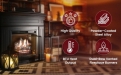 Dreffco 18" Vented LP Gas Log Fireplace Heavy-Duty Pro Fireplace Kit. Dual Row Gas Burner, Pro Connection Kit, Vermiculite, Glowing Embers, and Log Grate- Everything but the logs - DR-FPLBK4-18-LP