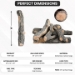 Dreffco Premium Gas Logs - for Vented Fireplaces, Natural Gas or Liquid Propane - Great Oak Design (Match Light Log Kit (NG), 18") - DR-GL-GTO-ML18-NG