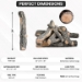 Dreffco Premium Gas Logs - for Vented Fireplaces, Natural Gas or Liquid Propane - Great Oak Design (Match Light Log Kit (NG), 24") - DR-GL-GTO-ML24-NG