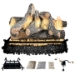 Dreffco Premium Gas Logs - for Vented Fireplaces, Natural Gas or Liquid Propane - Great Oak Design (Safety Pilot Log Kit (LP), 18") - DR-GL-GTO-ML18-LP