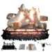 Dreffco Premium Gas Logs - for Vented Fireplaces, Natural Gas or Liquid Propane - Great Oak Design (Safety Pilot Log Kit (LP), 24") - DR-GL-GTO-ML24-LP