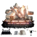 Dreffco Premium Gas Logs - for Vented Fireplaces, Natural Gas or Liquid Propane - Great Oak Design (Safety Pilot Log Kit (LP), 30") - DR-GL-GTO-ML30-LP