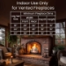 Dreffco 18" Premium Gas Logs - For Vented Fireplaces, Natural Gas or Liquid Propane - Blazing Oak Design (Logs Only) - DR-GL-BO-LO18