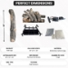 Dreffco Premium Gas Logs - for Vented Fireplaces, Natural Gas or Liquid Propane - Great Oak Design (Remote Log Kit (NG), 30") - DR-GL-GTO-RVS30-NG