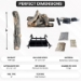 Dreffco 18" Premium Gas Logs - Remote Control Kit Included - For Liquid Propane Vented Fireplaces - Great Oak Design (Logs + Remote Light Kit) - DR-GL-GTO-RVS18-LP