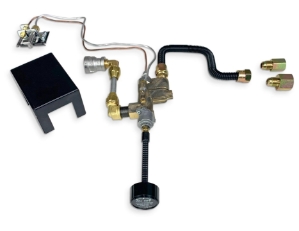Dreffco Gas Safety Pilot Kit - Vented Gas Log Fireplace Safety Pilot Kit for Natural Gas - 90000 BTU Output, Includes Non-Whistle Flex Line (Burner Not Included) 